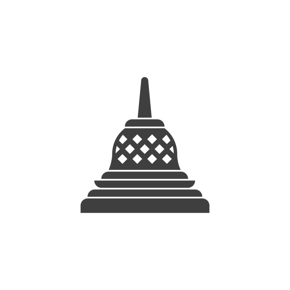 stupa icona design vettore illustrazione isolato su bianca sfondo.