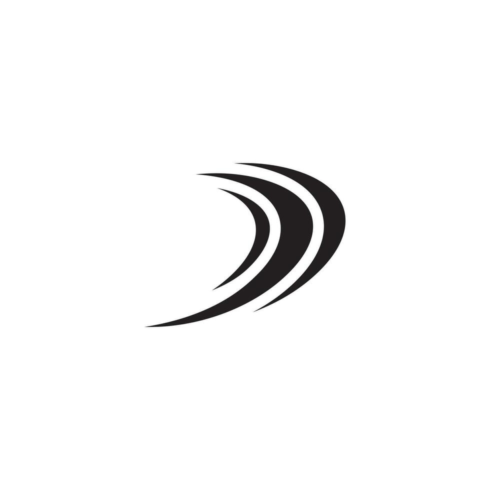 astratto onda swoosh icona logo design vettore isolato su bianca sfondo.