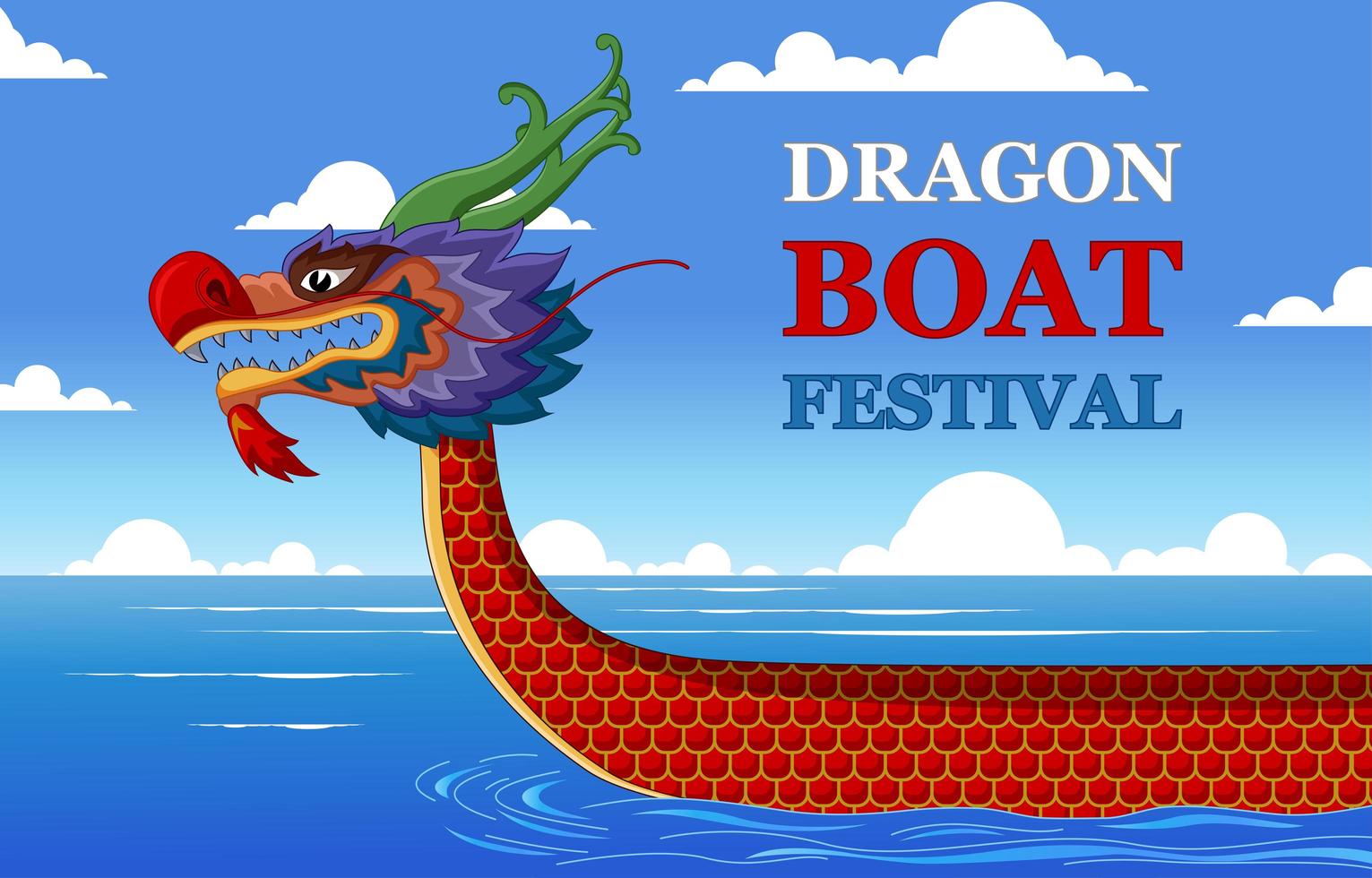 illustrazione del festival della barca del drago vettore
