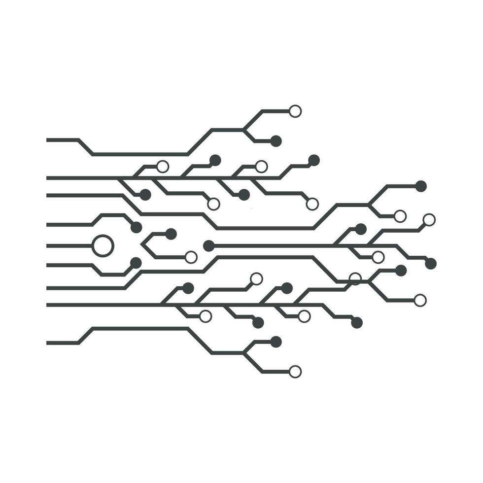 disegno dell'icona di cerchio techno vettoriale