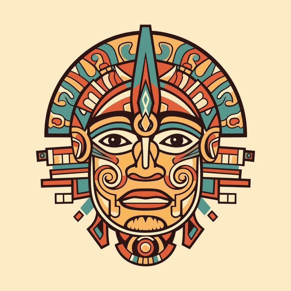 Esplorare il intricato dettagli di azteco cultura con nostro sbalorditivo disegnato a mano azteco illustrazione design vettore