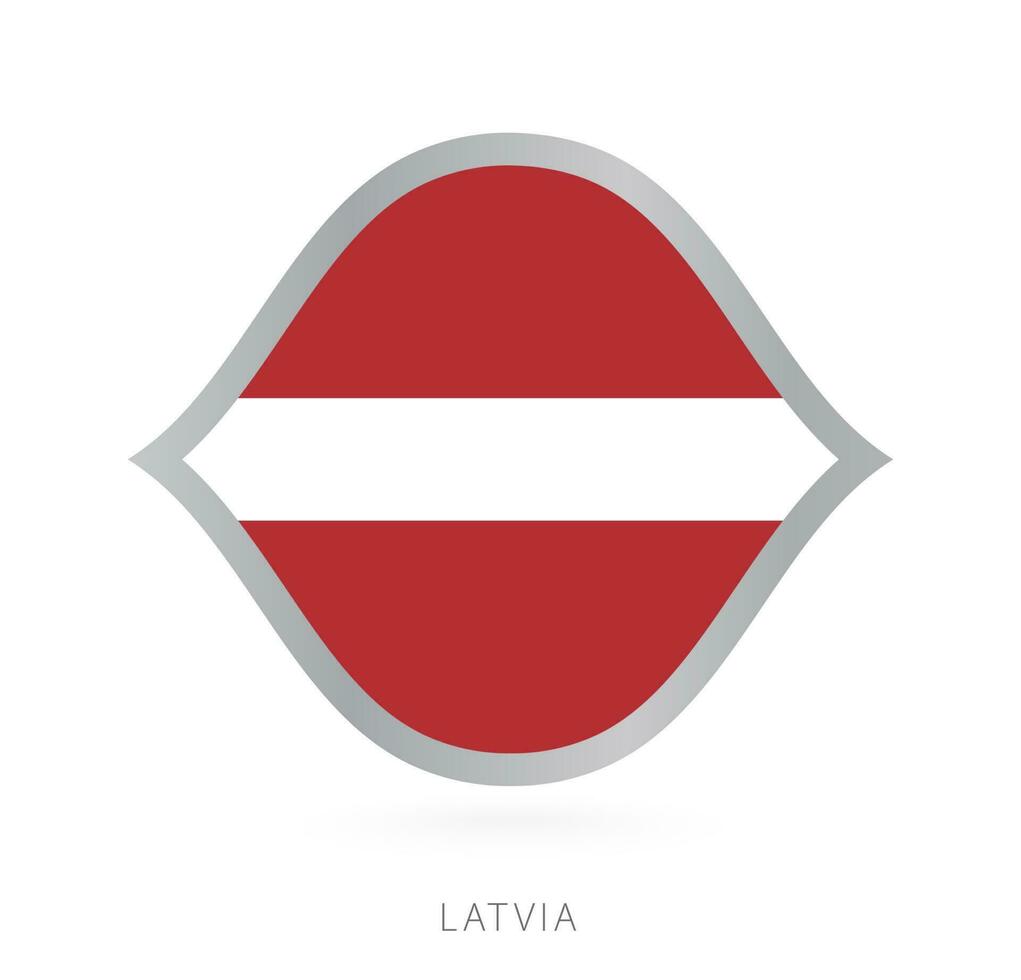 Lettonia nazionale squadra bandiera nel stile per internazionale pallacanestro gare. vettore