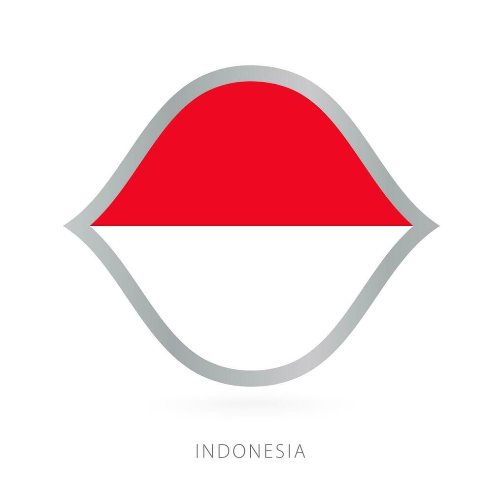 Indonesia nazionale squadra bandiera nel stile per internazionale pallacanestro gare. vettore