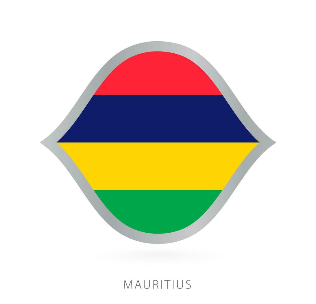 mauritius nazionale squadra bandiera nel stile per internazionale pallacanestro gare. vettore