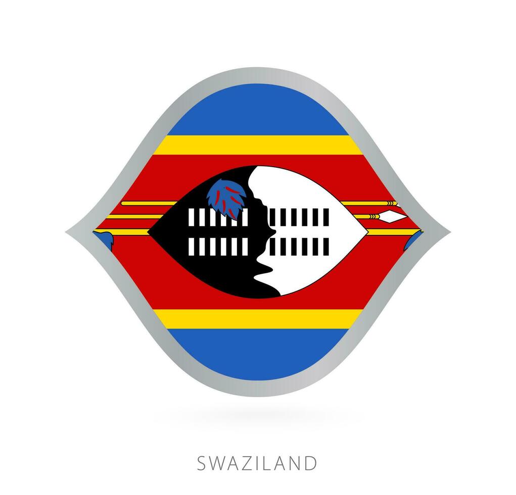 Swaziland nazionale squadra bandiera nel stile per internazionale pallacanestro gare. vettore