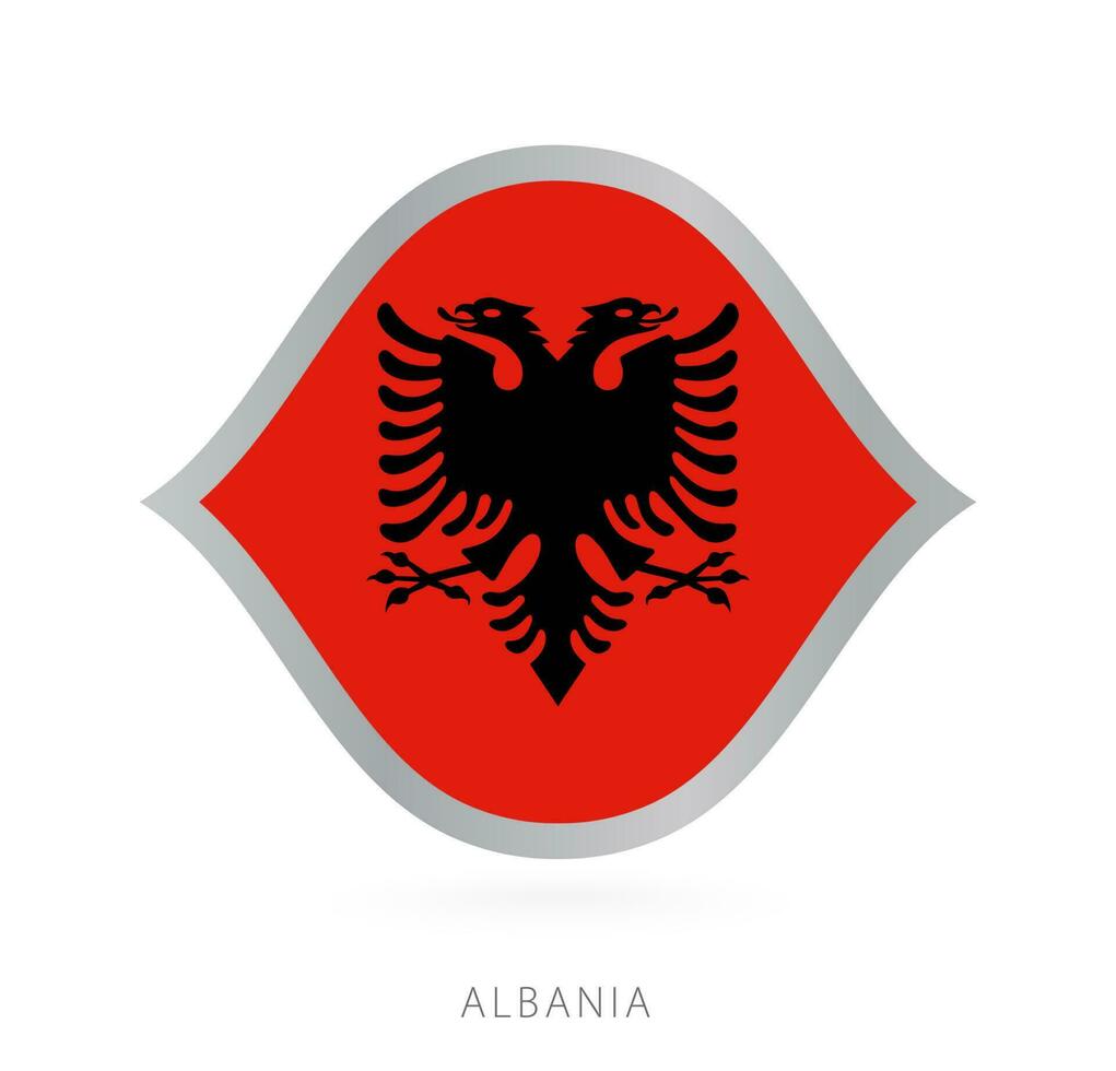 Albania nazionale squadra bandiera nel stile per internazionale pallacanestro gare. vettore