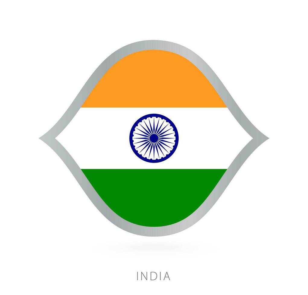 India nazionale squadra bandiera nel stile per internazionale pallacanestro gare. vettore