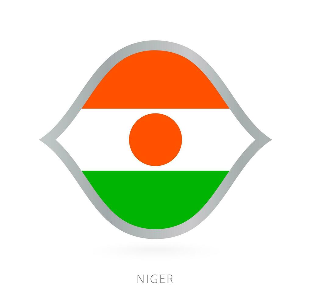 Niger nazionale squadra bandiera nel stile per internazionale pallacanestro gare. vettore