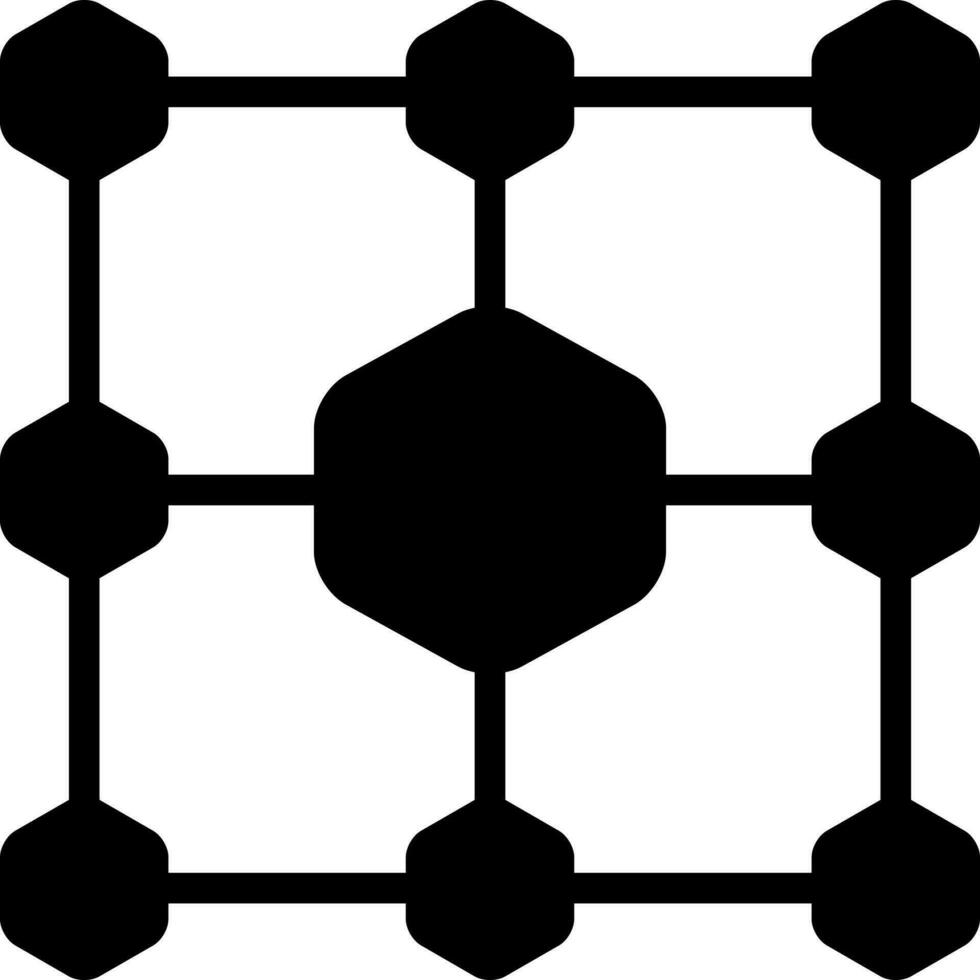 solido icona per Rete struttura vettore