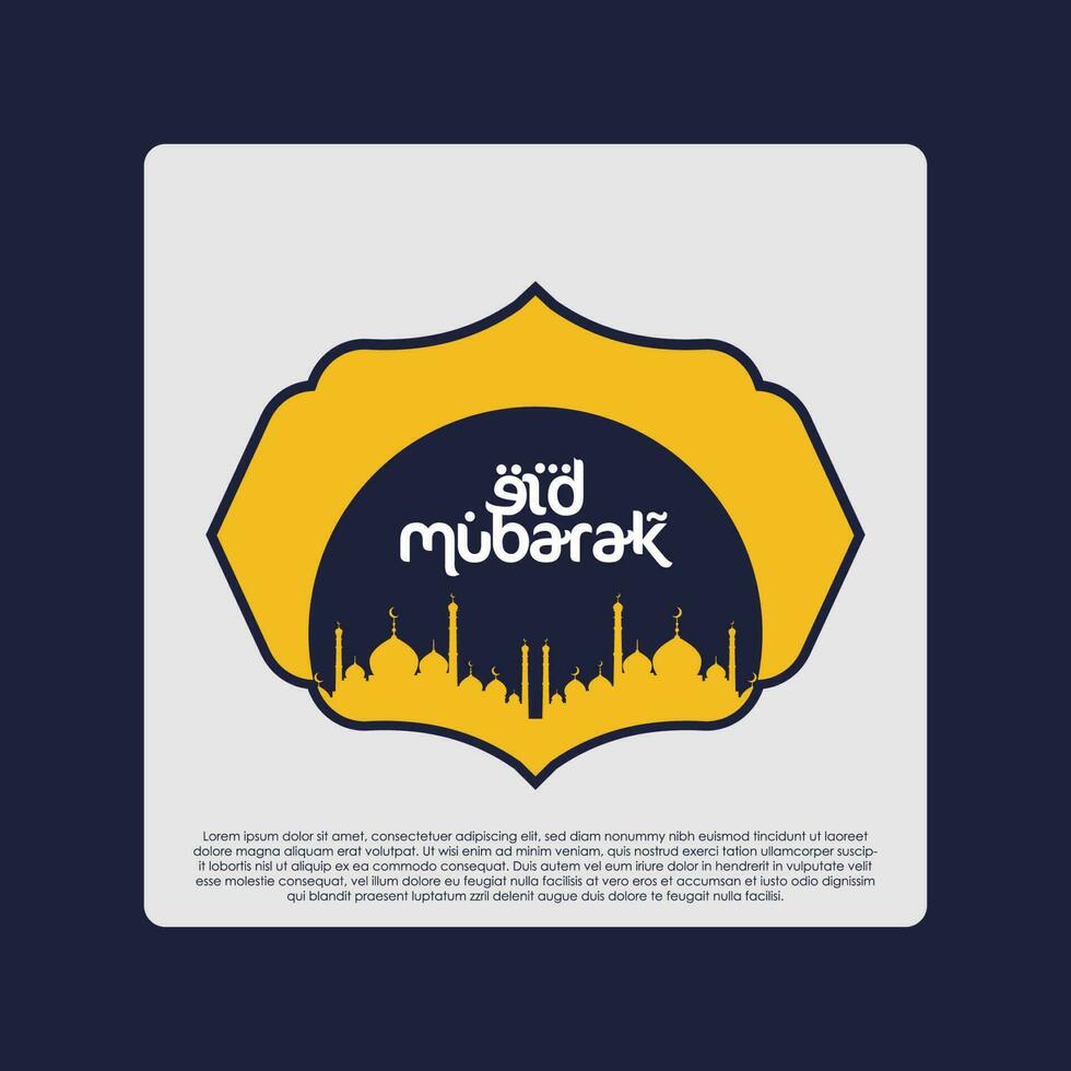 eid mubarak logo vettore