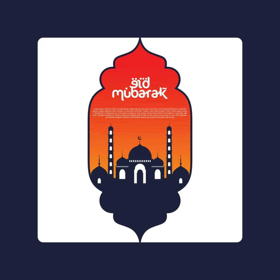 eid mubarak logo vettore