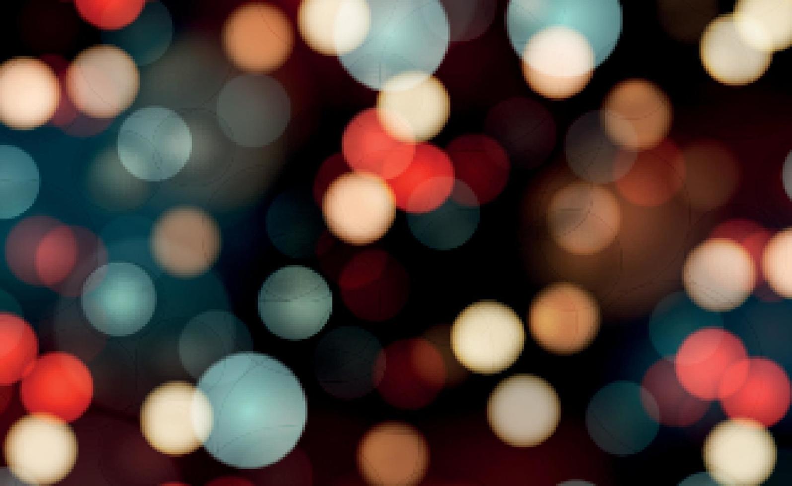 bokeh luminoso con riflessi su uno sfondo scuro vettore