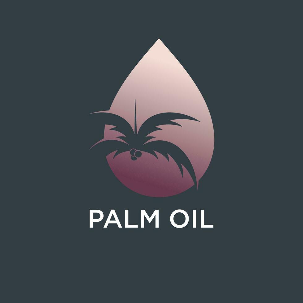 palma olio logo design modello con creativo concetto vettore