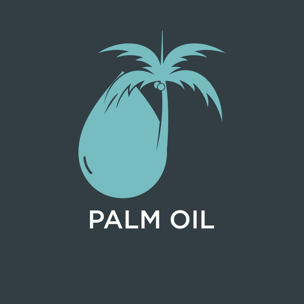 palma olio logo design modello con creativo concetto vettore