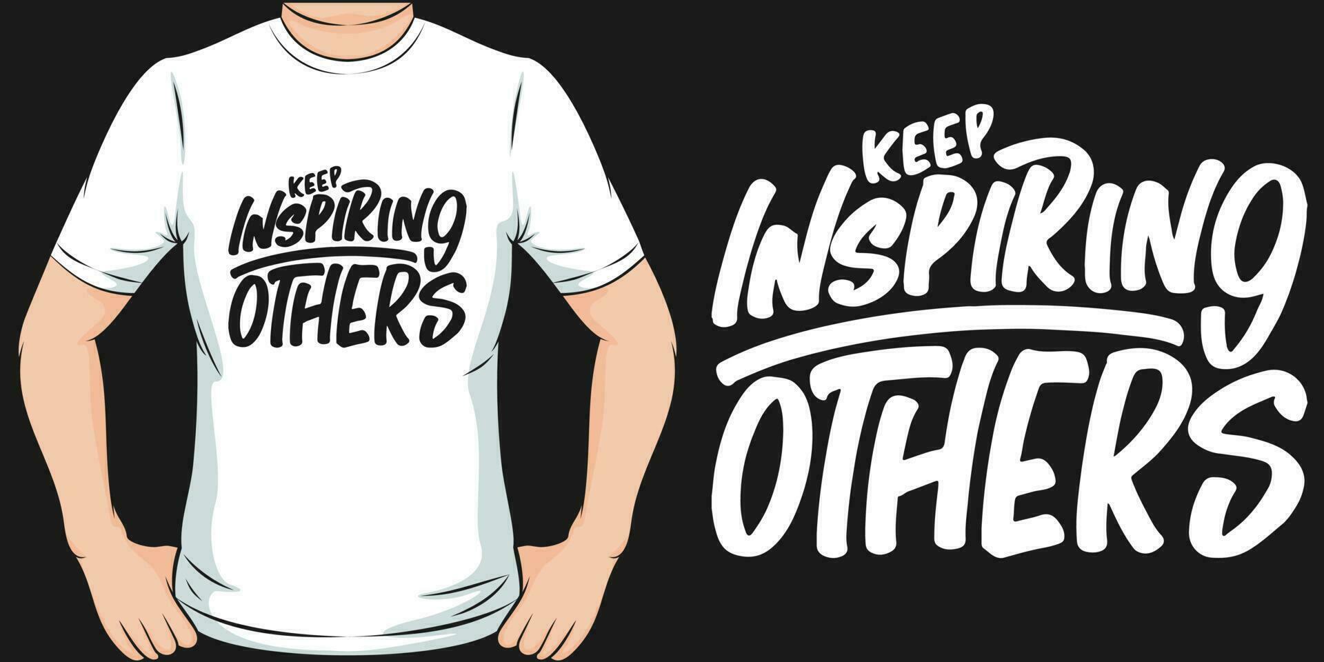 mantenere ispirando altri, motivazionale citazione maglietta design. vettore