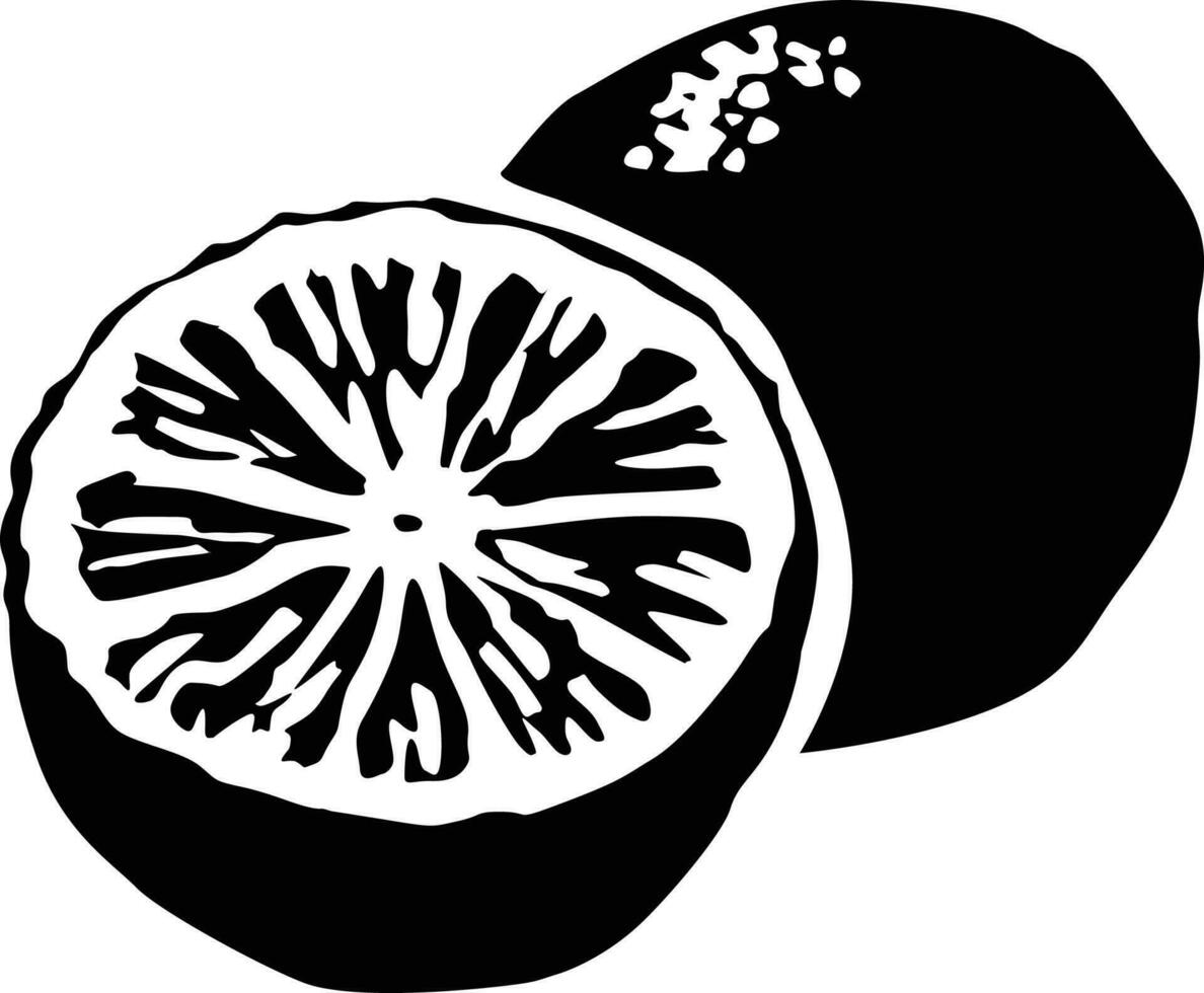Limone clipart mano disegnato agrume icona frutta vettore