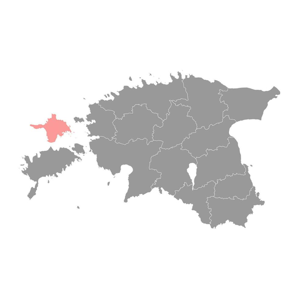 ciao contea carta geografica, il stato amministrativo suddivisione di Estonia. vettore illustrazione.