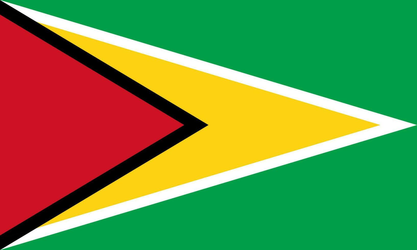 bandiera della Guyana, colori ufficiali e proporzione. illustrazione vettoriale. vettore