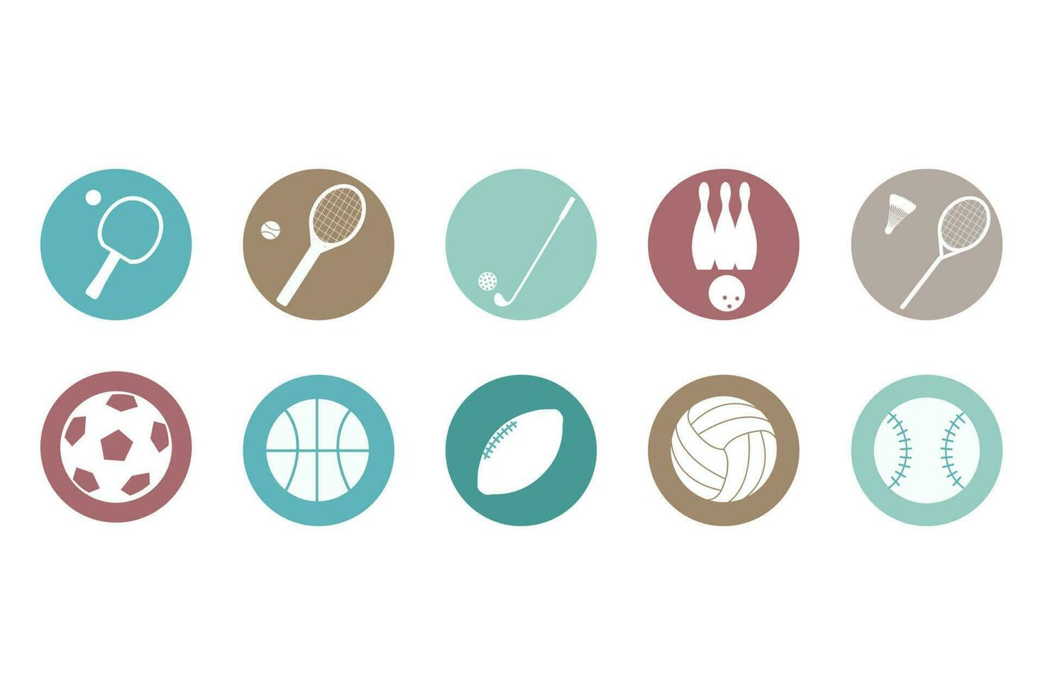 portatile attrezzatura icone. gli sport concetto con palle e gioco Oggetti. vettore illustrazione