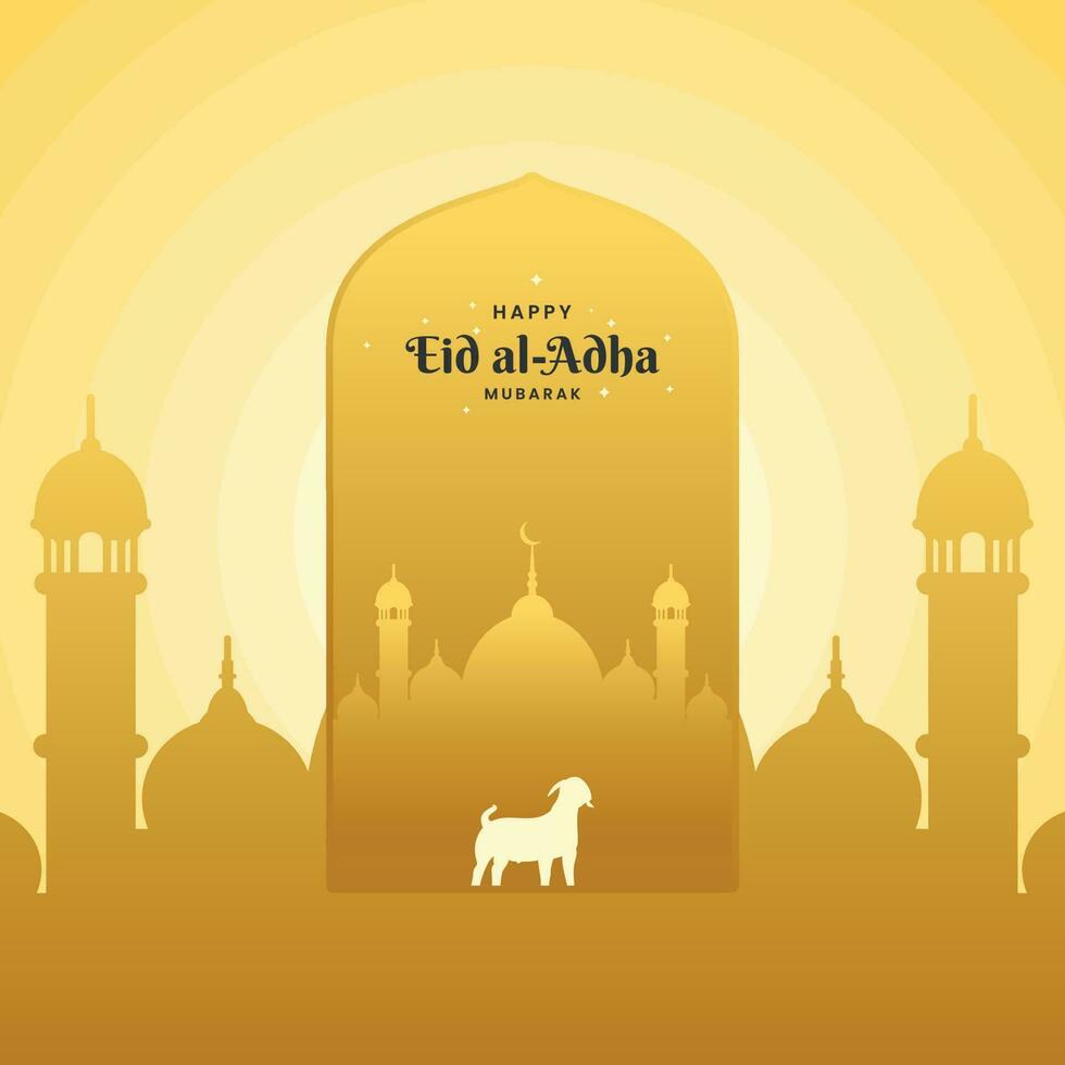 eid al adha vettore illustrazione sfondo islamico stile