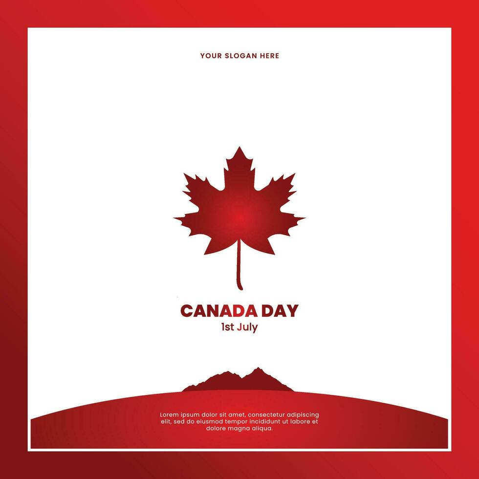 contento Canada giorno vettore modello illustrazione