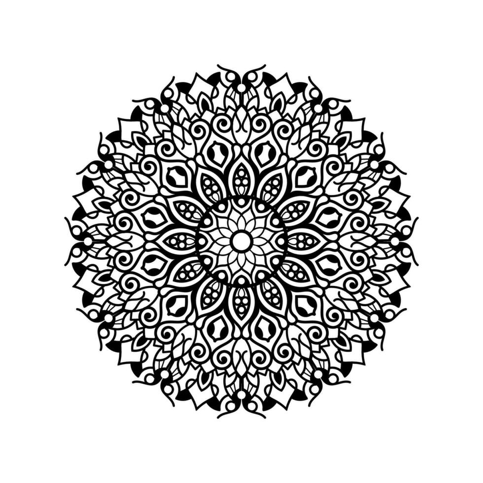 decorativo mandala e modello per mehndi, nozze, Islam. schema mandala colorazione libro pagina. vettore