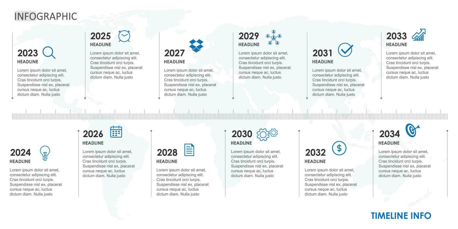 sequenza temporale, Infografica modello per attività commerciale. 12 mesi moderno sequenza temporale diagramma calendario con presentazione vettore infografica.