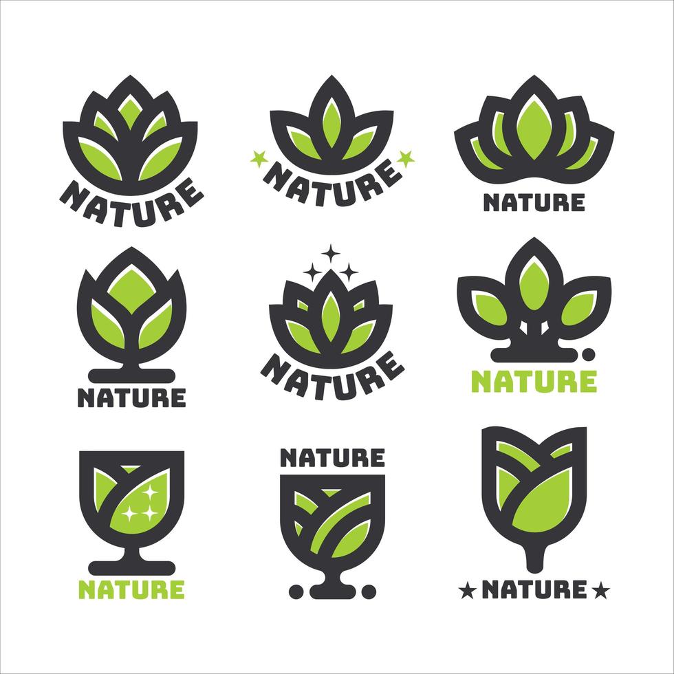 concetto di logo naturale vettore