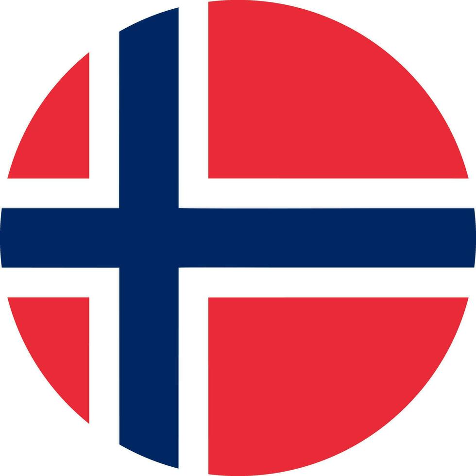 il giro norvegese bandiera di Norvegia vettore