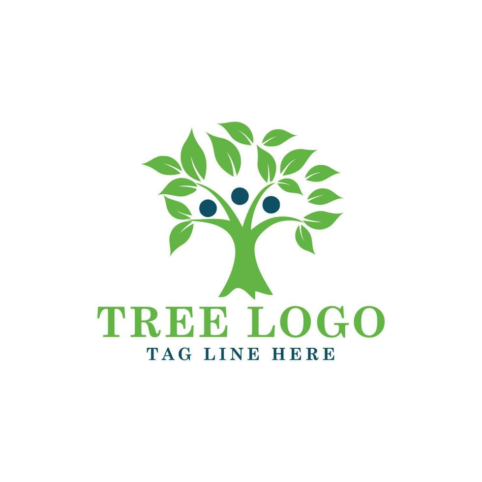 albero logo vettore icona illustrazione