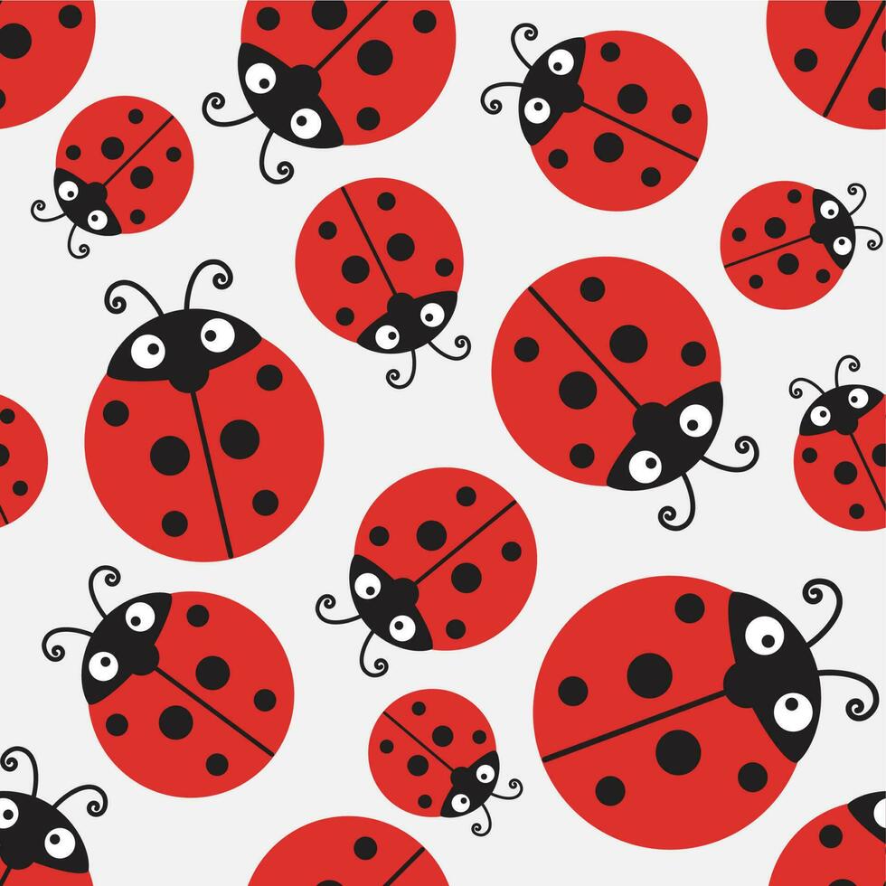 coccinella modello, vettore senza soluzione di continuità coccinella design