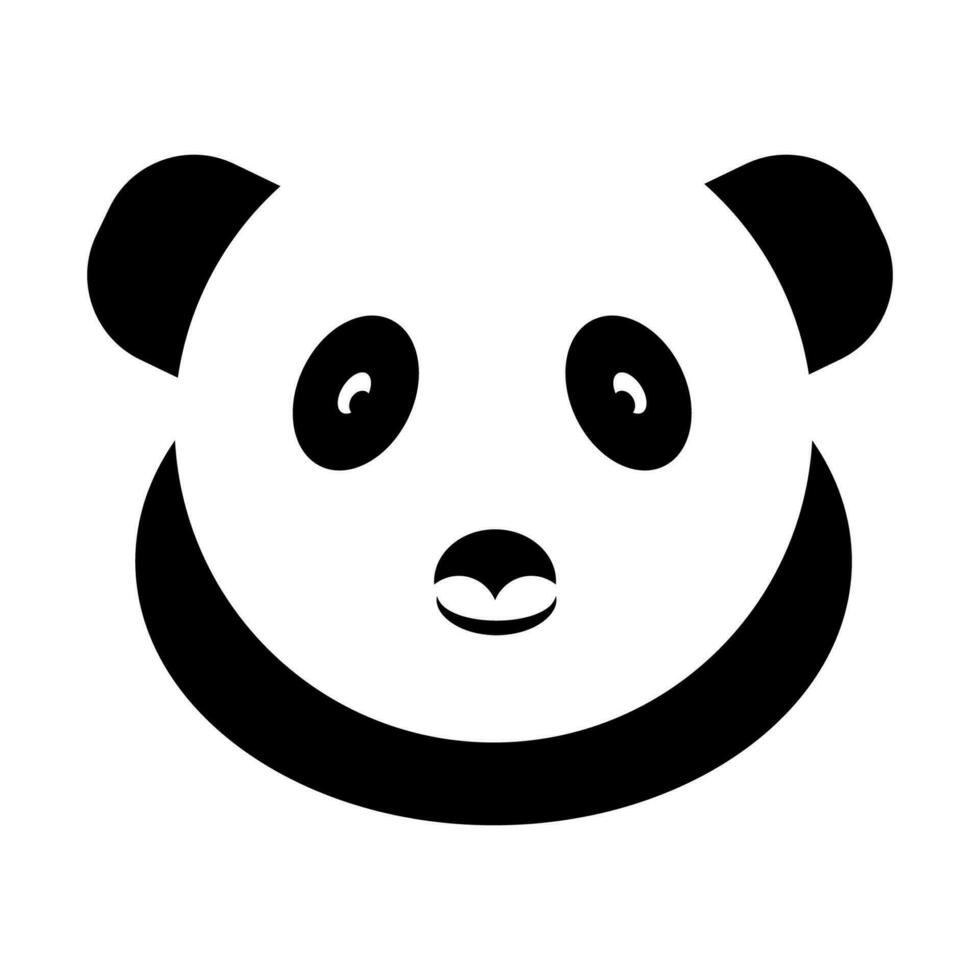 panda icona illustrazione vettore