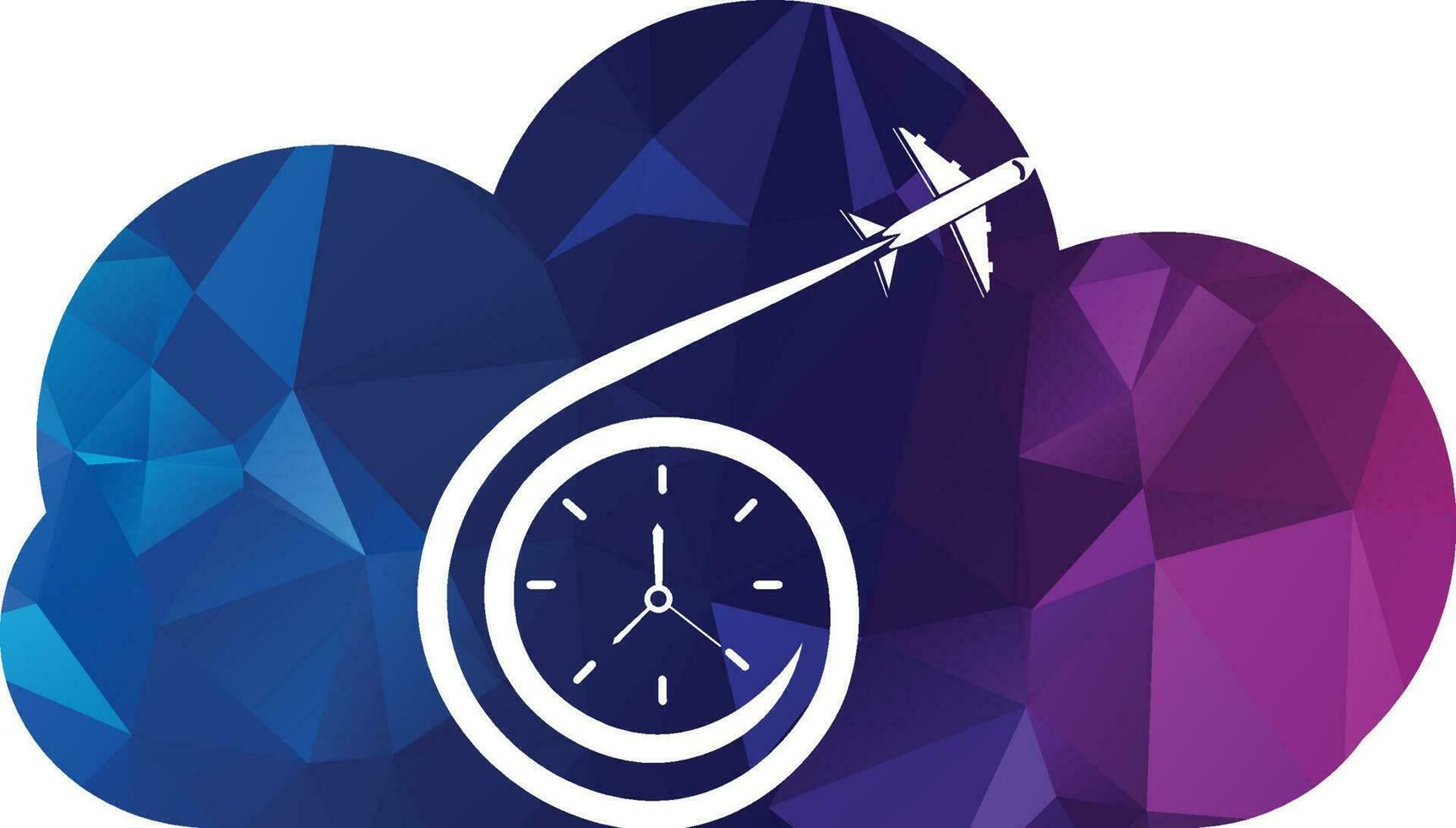 viaggio tempo logo disegni concetto vettore, aereo e Timer logo simbolo icona modello vettore