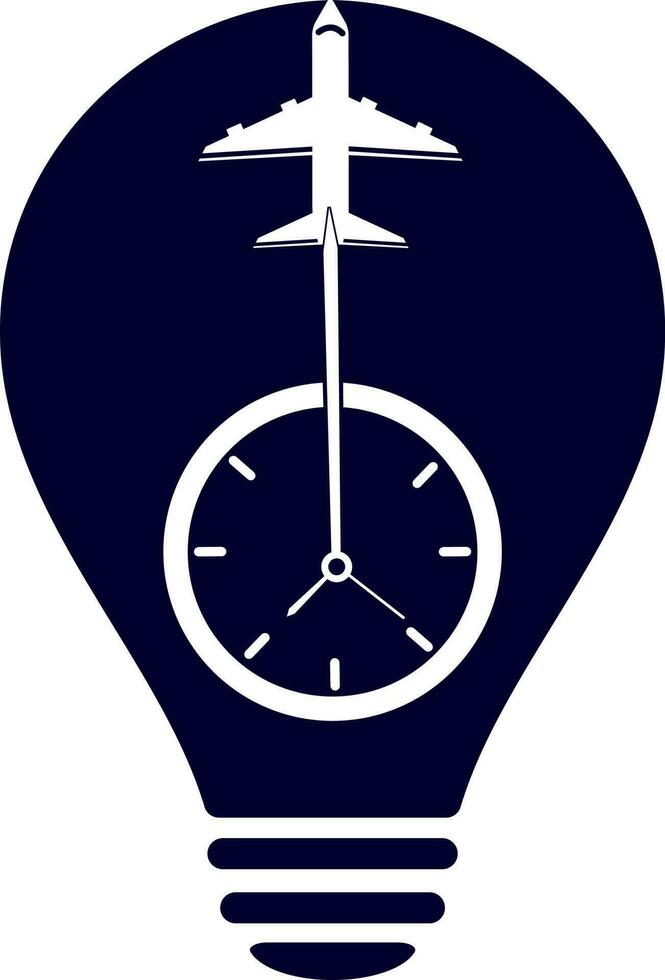 viaggio tempo logo disegni concetto vettore, aereo e Timer logo simbolo icona modello vettore