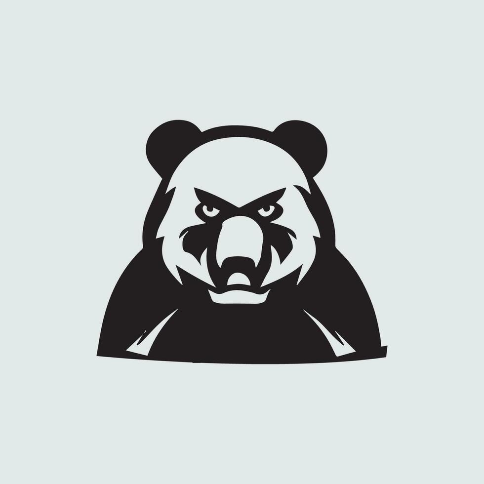 logo della mascotte del panda vettore