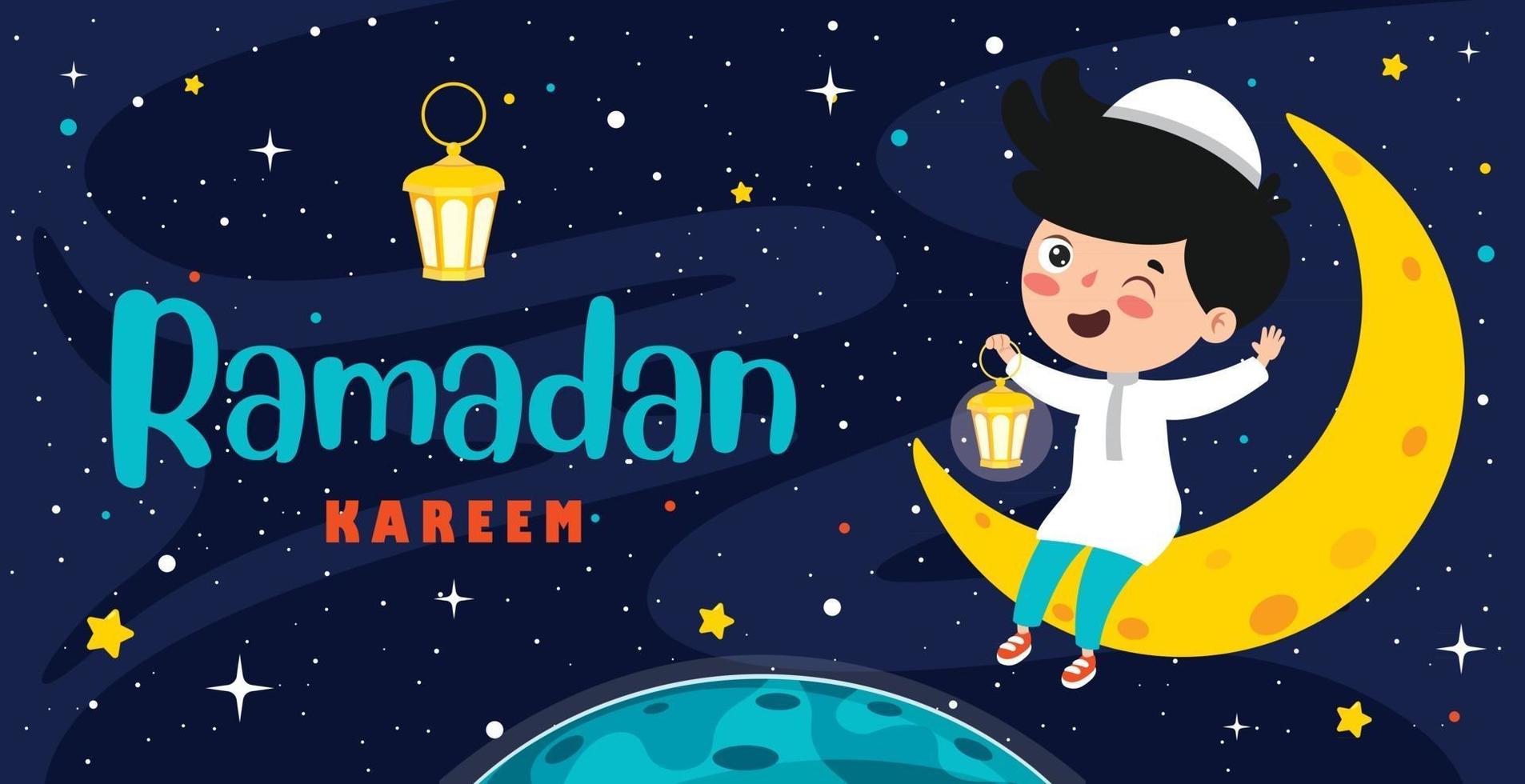illustrazione disegnata a mano per il ramadan kareem e la cultura islamica vettore