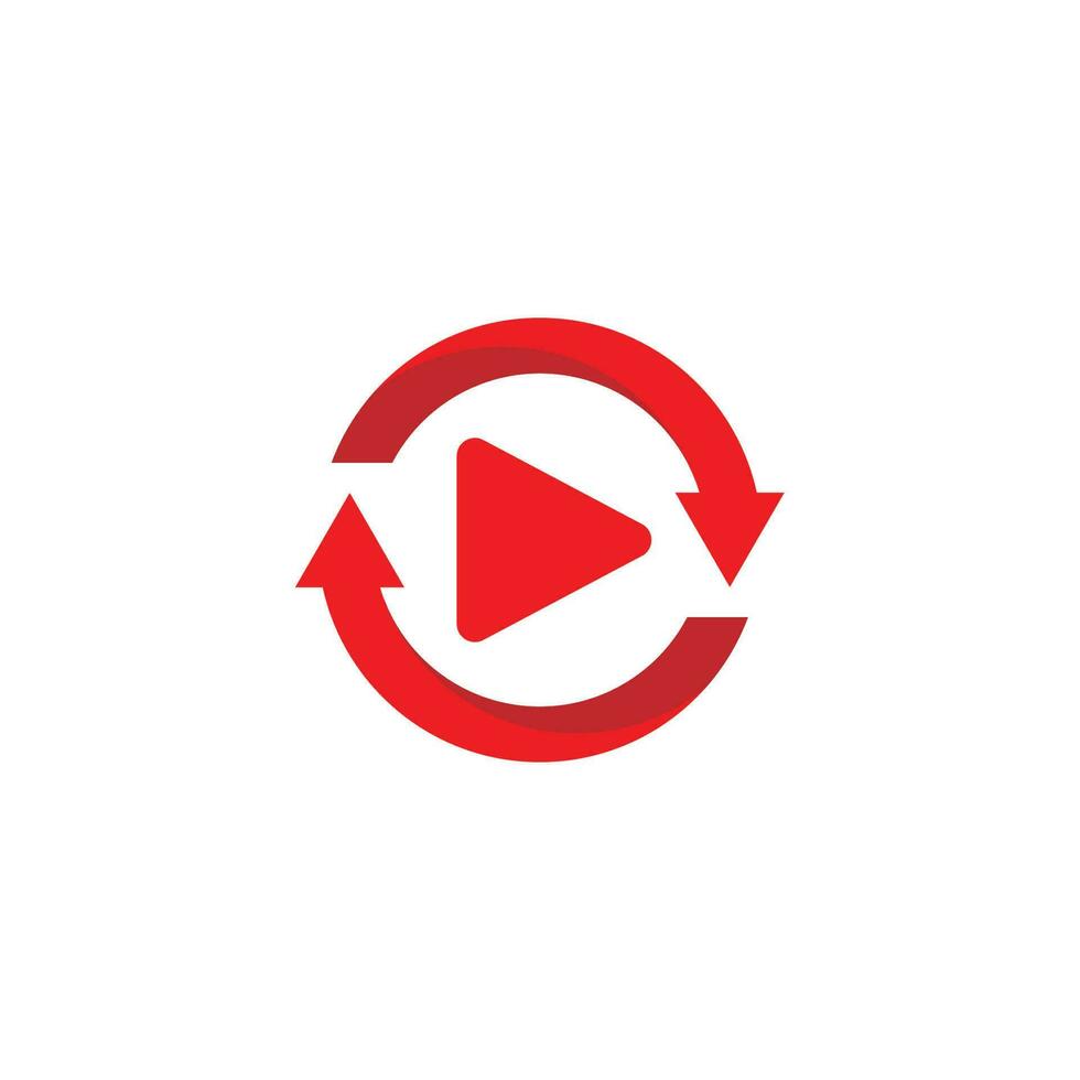 vivere streaming media video tv in linea rosso notizia giocare logo design simbolo vettore
