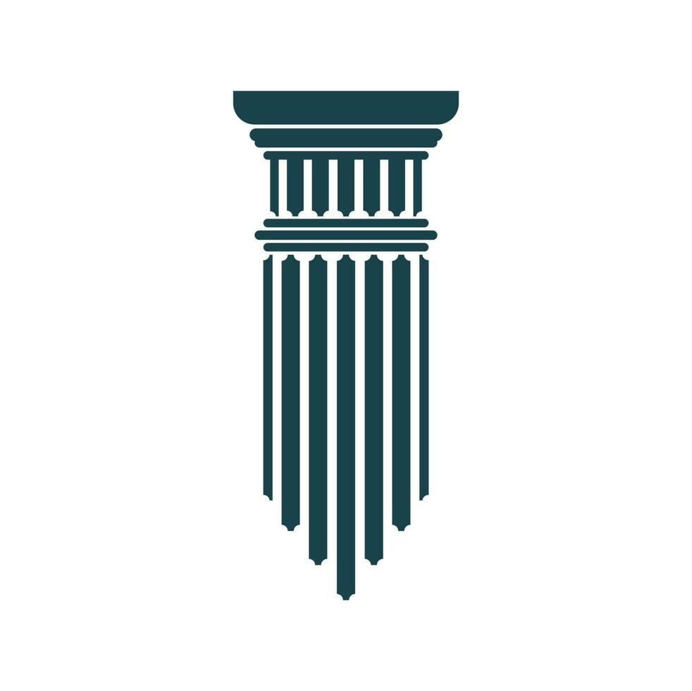 antico greco colonna e romano pilastro simbolo vettore