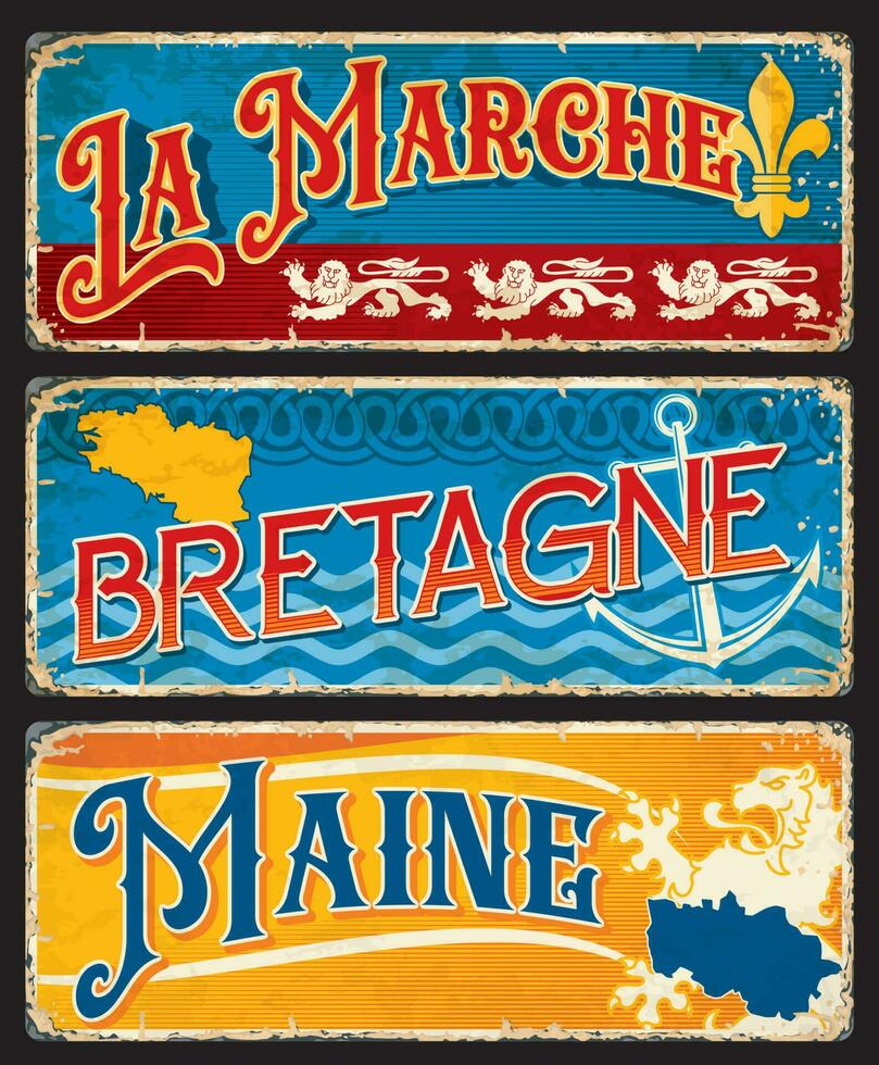 bretagna, Maine e la marche regioni di Francia vettore