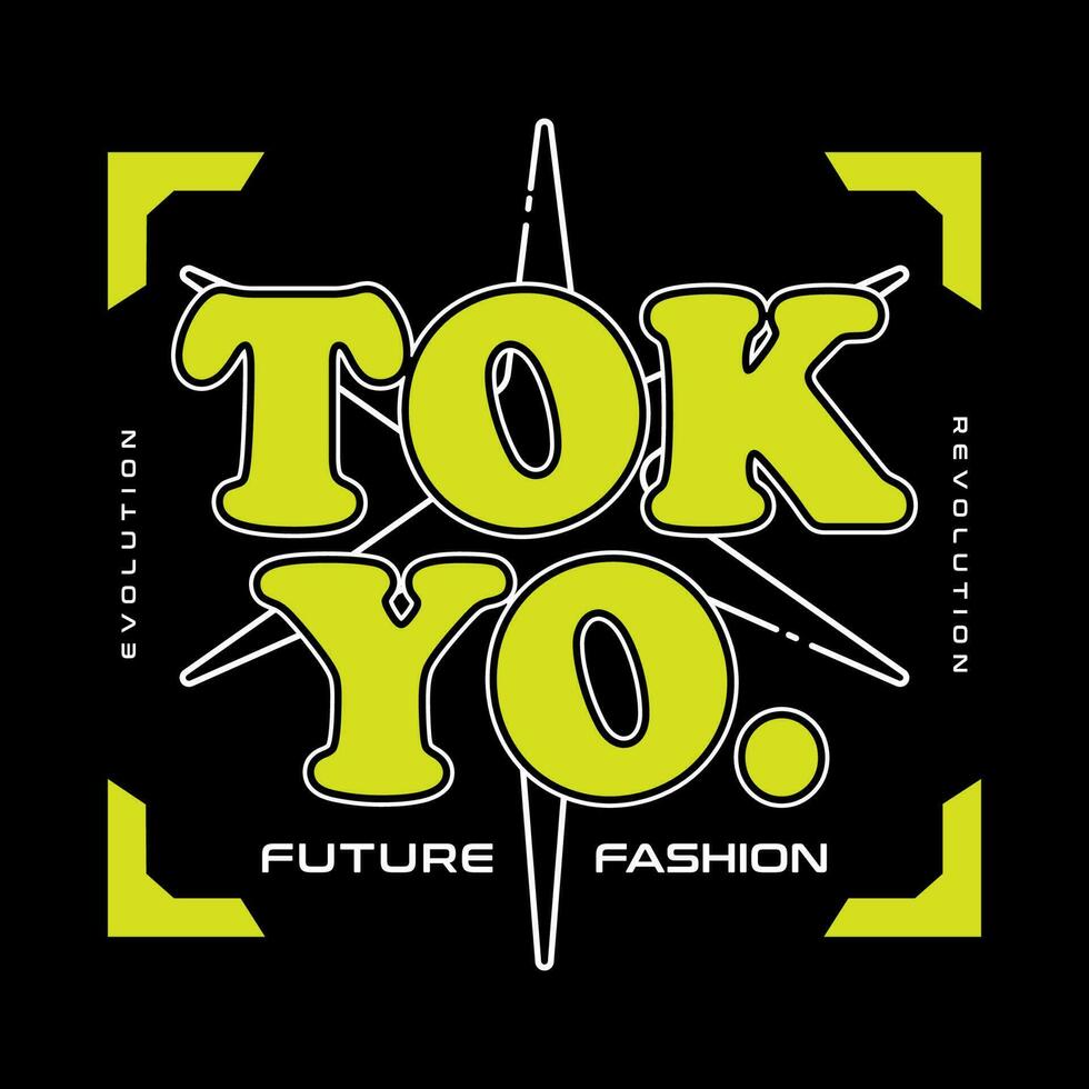 moderno futuristico y2k abbigliamento di strada tipografia tokyo slogan Stampa per uomo - donna grafico tee t camicia vettore design icona illustrazione. manifesto, striscione, etichetta, spillo, distintivo, toppa