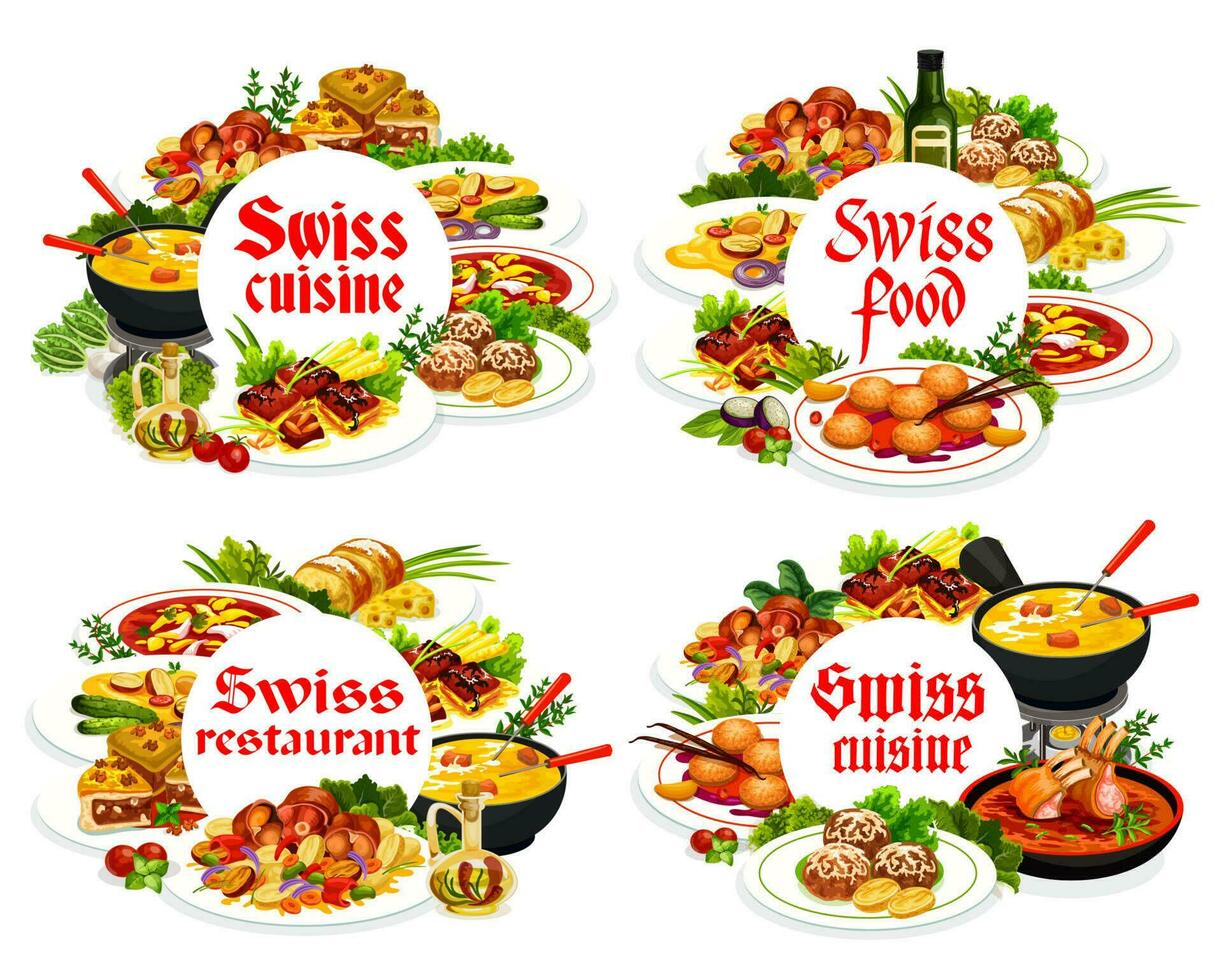 svizzero cucina il giro montatura vettore Svizzera cibo