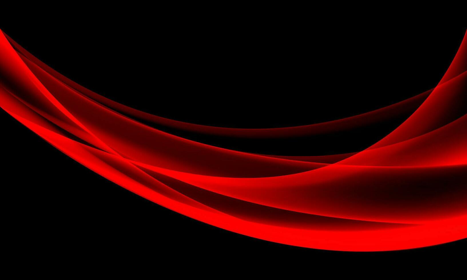 astratto rosso bicchiere curva onda sovrapposizione su nero design moderno lusso futuristico creativo sfondo vettore