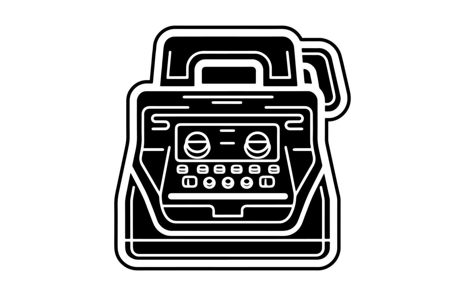 fax icona, vettore fax icona, fax icona illustrazione fascio, fax icona schema e riempire colore, fax icona silhouette