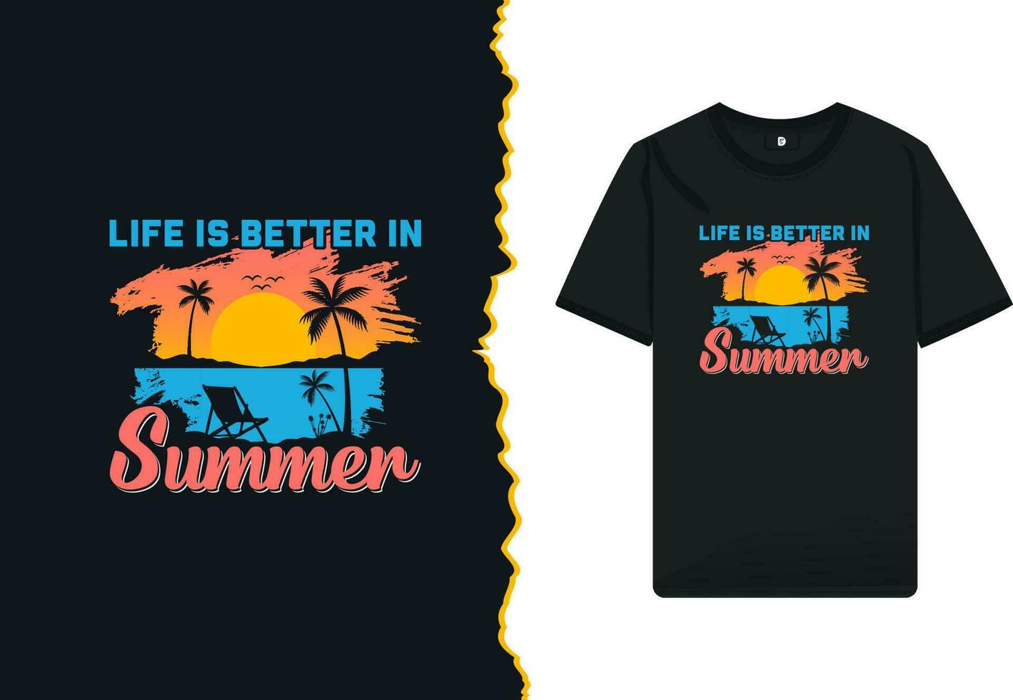 estate vibrazioni maglietta design. più venduto divertente tipografia creativo costume camicia design modello per tutti spiaggia amanti. design citazione - vita è meglio nel estate. vettore
