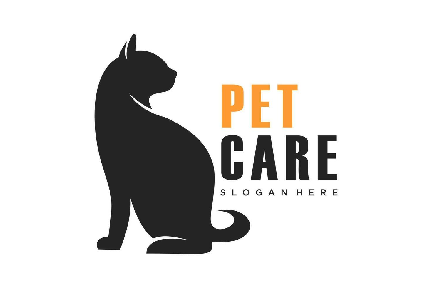 gatto animale domestico logo vettore icona per animale domestico negozio o animale domestico cura e veterinario gatto e cane