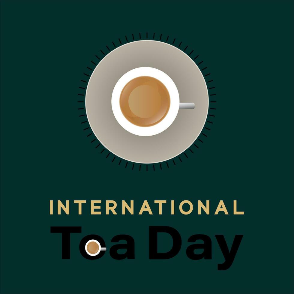 internazionale tè giorno. creativo concetto illustrazione vettore grafico. design per sociale media.vettore illustrazione di internazionale tè giorno design. semplice e elegante design
