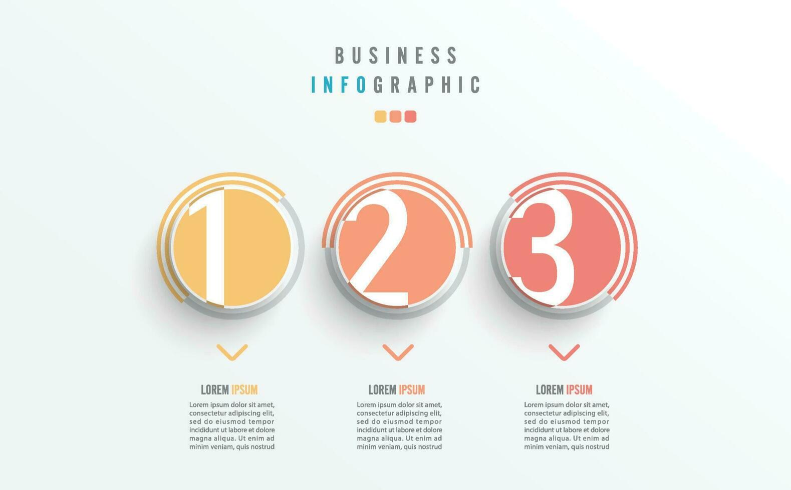 attività commerciale Infografica elemento con 3 opzioni, passi, numero vettore modello design