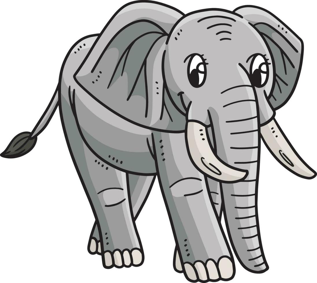 madre elefante cartone animato colorato clipart vettore