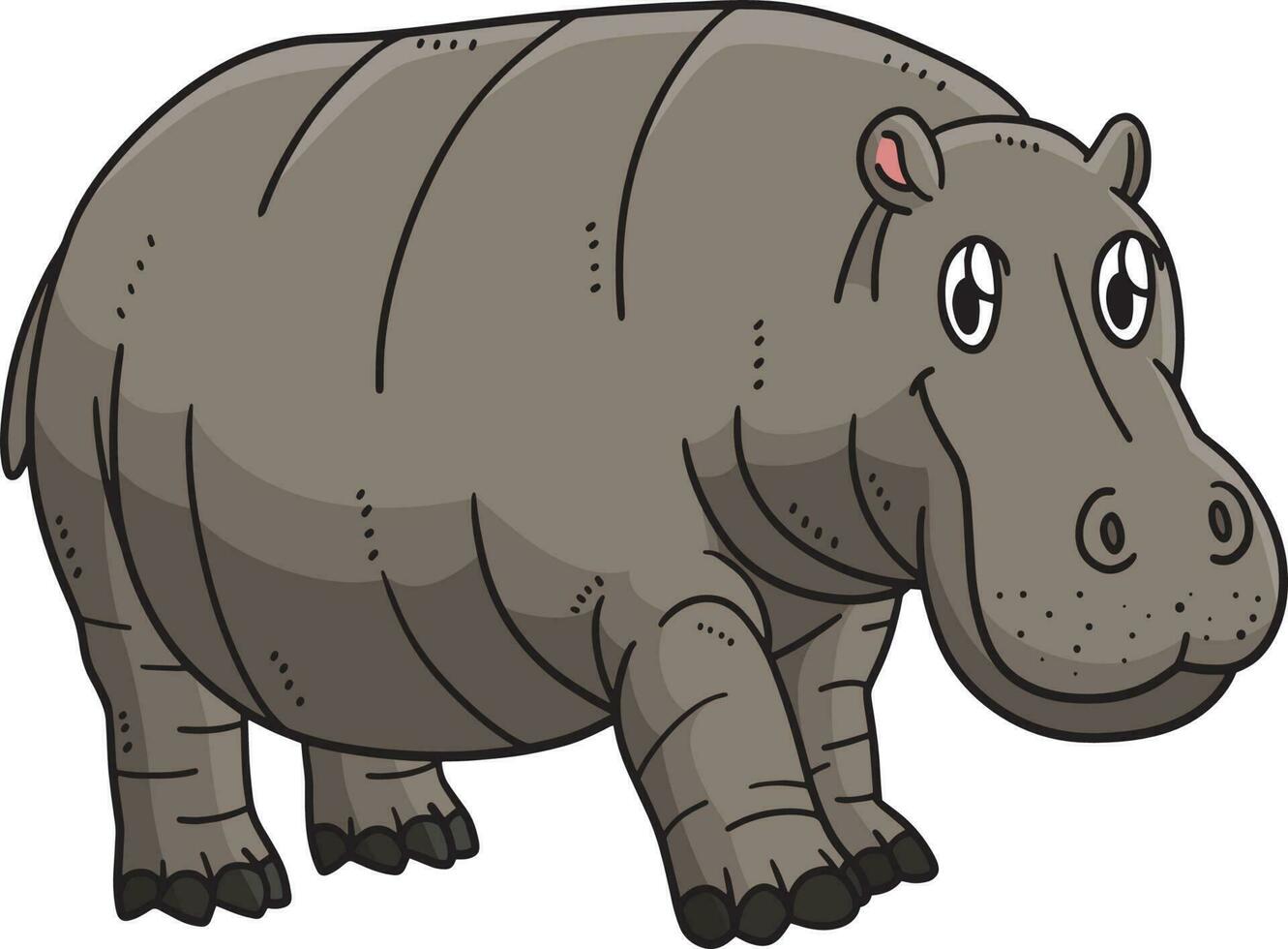 madre ippopotamo cartone animato colorato clipart illustrazione vettore