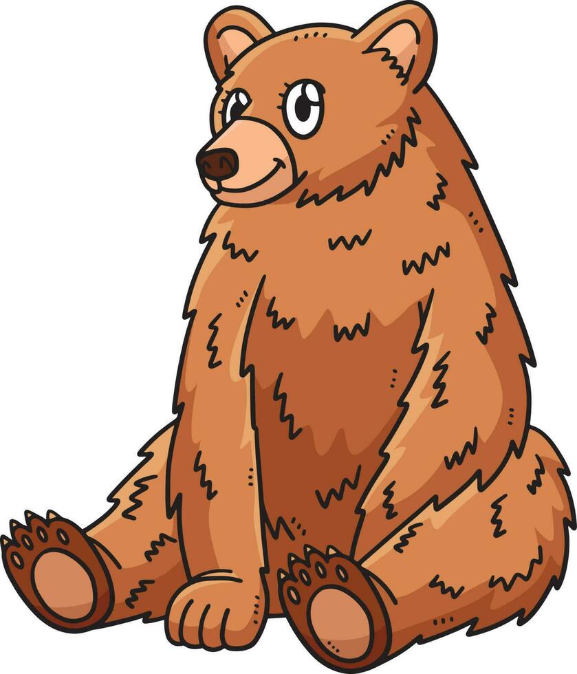 madre orso cartone animato colorato clipart illustrazione vettore